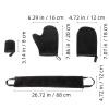 FRCOLOR Self Tanning Glove Set Tanning Mitt and Back Applicator Safe Lotion Application Tool Soft Lint Black view 2