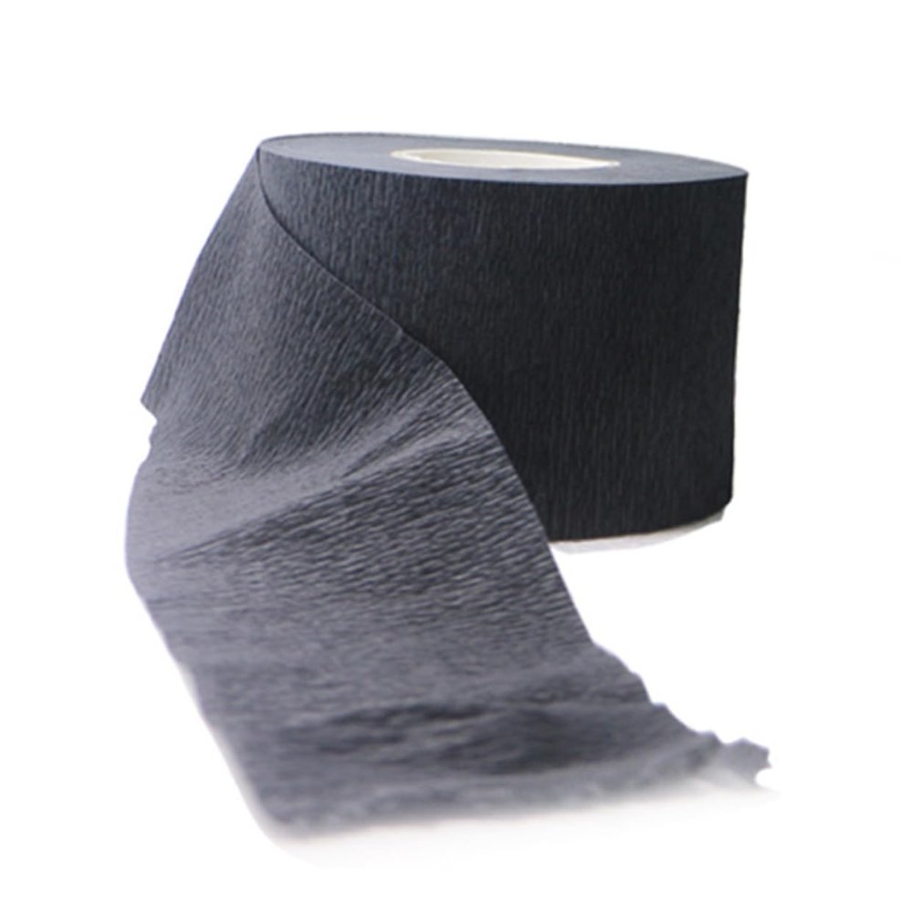 FOMIYES 5rolls Disposable Neck Strips for Hair Cutting Black Neck Paper for Barbers and Salons Convenient and Durable Hairdressing Supplies for Home Use
