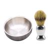 NOLITOY 2pcs Professional Shaving Brush Set Stainless Steel Soap Bowl Ergonomic Design for Effortless Wet Shaving for Men Fathers Day view 1