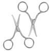 Baluue 8pcs Stainless Steel Hair Scissors Eyebrow Trimmer Scissors Safety Nose Hair Scissor Multi-function Grooming Tools for Men Women view 1