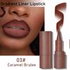 2-in-1 Gradient Lip Liner and Lipstick Lip Combo Set - Achieve Flawless Contour and Gradual Ombre Effect with Easy-to-Use Crayon Form and Cone Tip (03# Caramel brulee, 1 Count (Pack of 1)) view 2