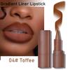 BAISEN DIARY 2-in-1 Gradient Lip Liner and Lipstick Lip Combo Set - Achieve Flawless Contour and Gradual Ombre Effect with Easy-to-Use Crayon Form and Cone Tip (04# Toffee, 1 Count (Pack of 1)) view 2