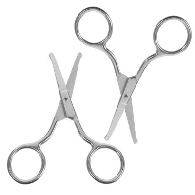 Baluue 4pcs Facial Hair Removal Scissors Women Eyebrow and Nose Hair Trimmer Precision Stainless Steel Scissor
