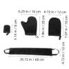 TOBBOMEY Sunless Tanning Glove Set Self Back Applicator Tanning Mitt for Back Body Exfoliating Mitt Self Tanner Accessory Black view 2