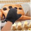 TOBBOMEY Sunless Tanning Glove Set Self Back Applicator Tanning Mitt for Back Body Exfoliating Mitt Self Tanner Accessory Black view 4