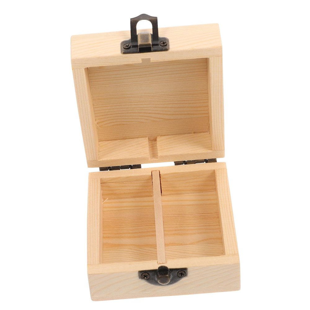 Baluue Wooden Essential Oil Storage Box with Two Compartments for Bottles Durable Aromatherapy Organizer for Home Office Keeps Essential Oils Neat and Accessible