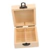 Baluue Wooden Essential Oil Storage Box with Two Compartments for Bottles Durable Aromatherapy Organizer for Home Office Keeps Essential Oils Neat and Accessible view 1
