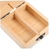 Baluue Wooden Essential Oil Storage Box with Two Compartments for Bottles Durable Aromatherapy Organizer for Home Office Keeps Essential Oils Neat and Accessible view 2