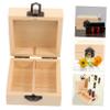 Baluue Wooden Essential Oil Storage Box with Two Compartments for Bottles Durable Aromatherapy Organizer for Home Office Keeps Essential Oils Neat and Accessible view 3