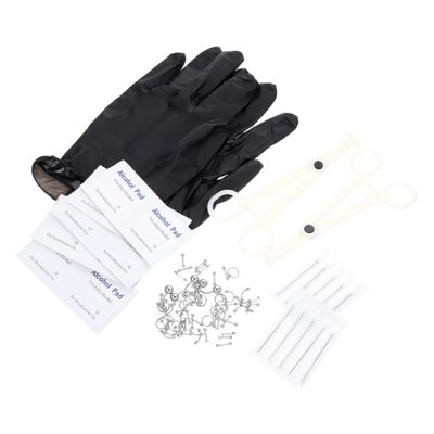 Baluue Body Piercing Set Kit Self Piercing Tools Tragus Jewelry Stainless Steel Allergy