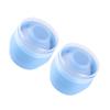 Baluue 2pcs Powder Puff Box Soft Plush Talcum Powder Puff with Sifter for Boy Girl Easy One-Hand Operation for Home Use and Gentle Skin Sky Blue Color view 1