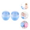Baluue 2pcs Powder Puff Box Soft Plush Talcum Powder Puff with Sifter for Boy Girl Easy One-Hand Operation for Home Use and Gentle Skin Sky Blue Color view 3
