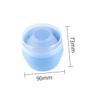 Baluue 2pcs Powder Puff Box Soft Plush Talcum Powder Puff with Sifter for Boy Girl Easy One-Hand Operation for Home Use and Gentle Skin Sky Blue Color view 4