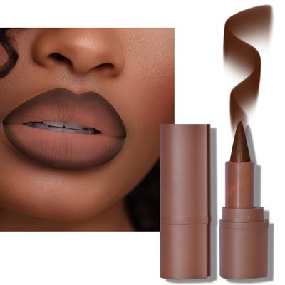 BAISEN DIARY 2-in-1 Gradient Lip Liner and Lipstick Lip Combo Set - Achieve Flawless Contour and Gradual Ombre Effect with Easy-to-Use Crayon Form and Cone Tip (06# Coffee Bean, 1 Count (Pack of 1))