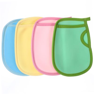 Baluue 4pcs Exfoliating Shower Gloves for Boy Girl Soft Bathing Mitts for Dead Skin Removal Gentle Scrubber for Smooth Skin Daily Use Bath Shower