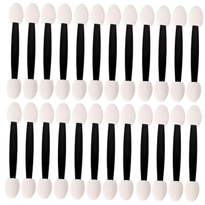 Baluue 4bags Double Eyeshadow Sponge Makeup Brushes for Women Soft Applicators for Blending Lightweight Portable for Eyeshadow and Concealer Application
