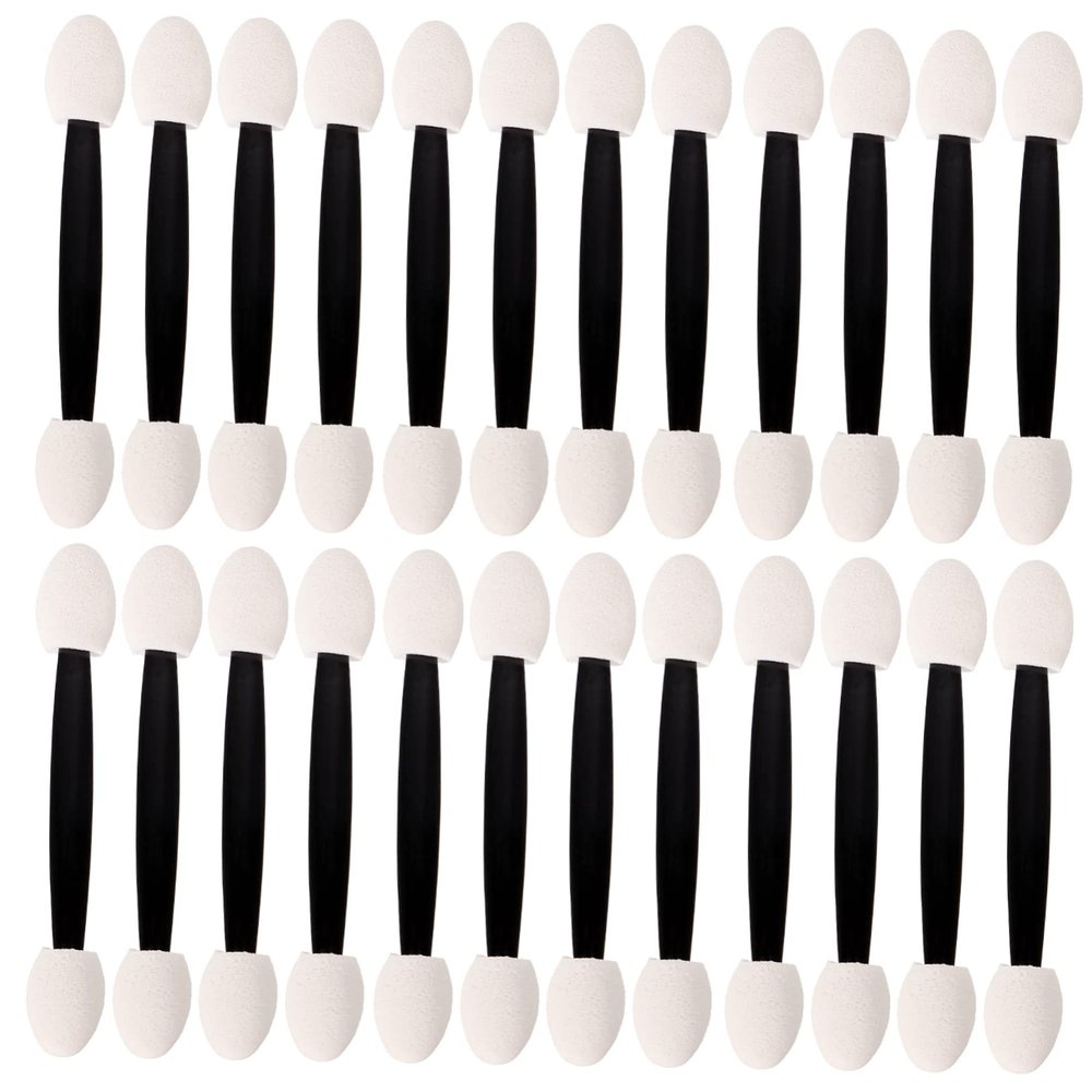Baluue 4bags Double Eyeshadow Sponge Makeup Brushes for Women Soft Applicators for Blending Lightweight Portable for Eyeshadow and Concealer Application