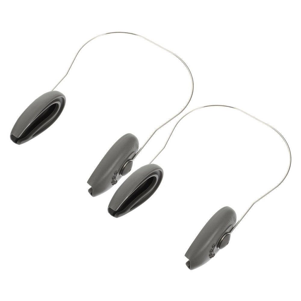 2Pcs Hair Dyeing Ear Covers with Lanyard, Black Rubber Protectors