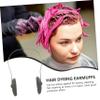 2Pcs Hair Dyeing Ear Covers with Lanyard, Black Rubber Protectors view 3