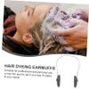 2Pcs Hair Dyeing Ear Covers with Lanyard, Black Rubber Protectors view 4