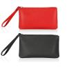 2 Pack Small Zipper Pouch Mini Makeup Bag for Purse Lipstick Cosmetic Travel Make Up Organizer for Women Essentials, Car Change Coin Holder 4.5 x 6.5 Clutch Stadium Approved Wristlet, Black Red view 1
