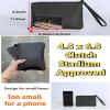 2 Pack Small Zipper Pouch Mini Makeup Bag for Purse Lipstick Cosmetic Travel Make Up Organizer for Women Essentials, Car Change Coin Holder 4.5 x 6.5 Clutch Stadium Approved Wristlet, Black Red view 2