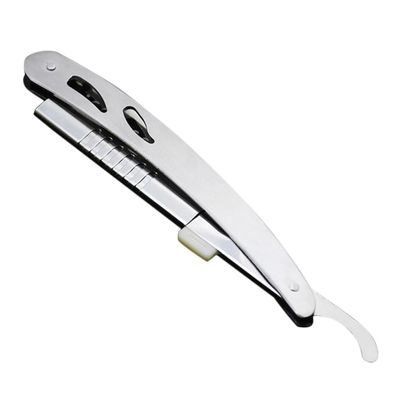 Beatifufu Stainless Steel Barber Razor Holder for Men Durable Manual Shaving Blade Stand Lightweight and Space-saving Shaver Holder for Beard and Eyebrow Grooming