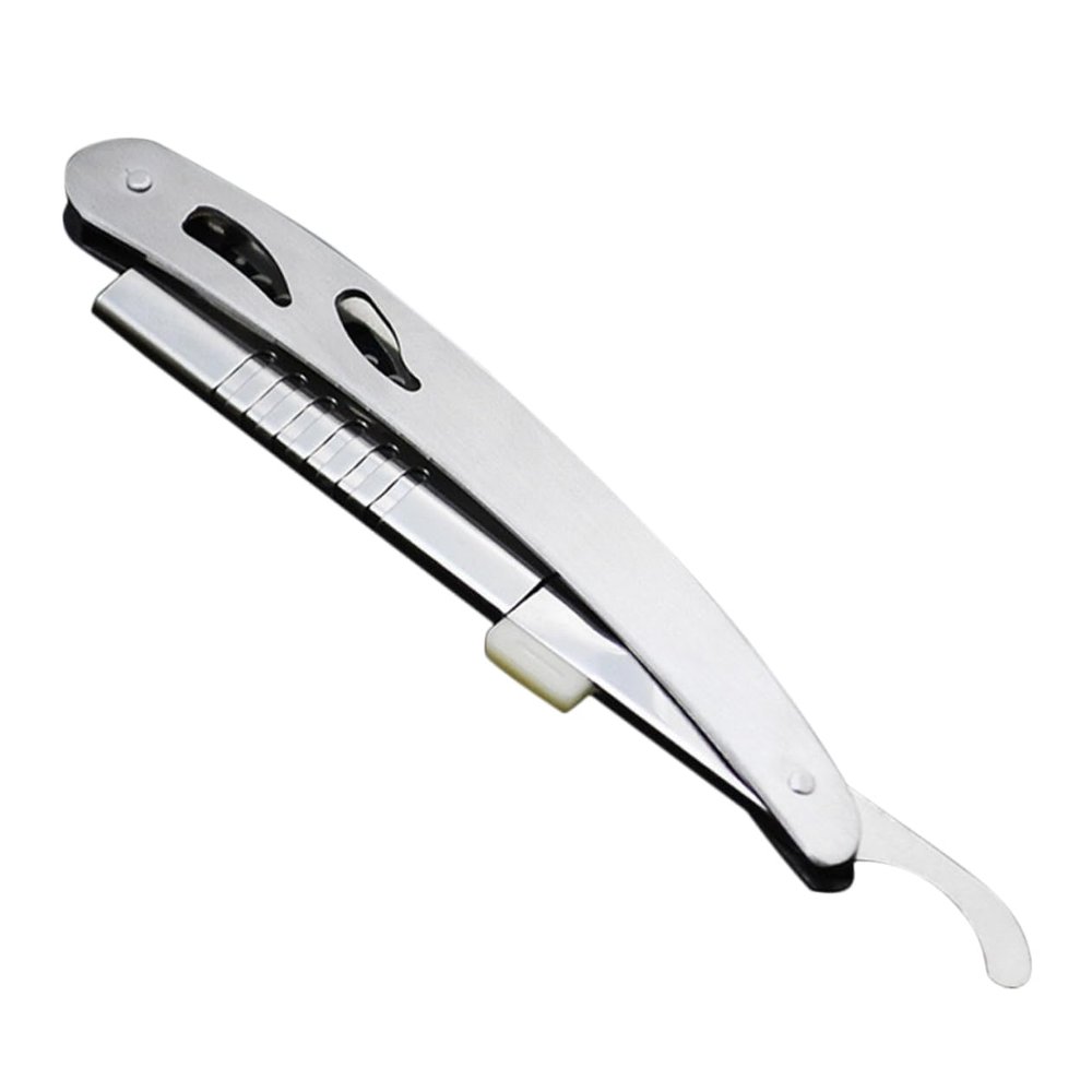 Beatifufu Stainless Steel Barber Razor Holder for Men Durable Manual Shaving Blade Stand Lightweight and Space-saving Shaver Holder for Beard and Eyebrow Grooming