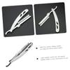 Beatifufu Stainless Steel Barber Razor Holder for Men Durable Manual Shaving Blade Stand Lightweight and Space-saving Shaver Holder for Beard and Eyebrow Grooming view 4