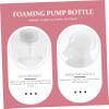 Baluue 2pcs Square Plastic Foaming Bottles Empty Soap Pump Dispensers for Travel Cosmetics and Liquid Storage Leak Design for Shampoo Lotion view 4