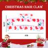 Christmas Hair Claw Clips with Socks & Candy Cane Design, Christmas Hair Accessory for Holiday Parties, Festive Events and Seasonal Gatherings, Xmas Hair Clip for Girls, Women and Adults view 2