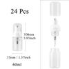 12 Pcs 30ml Refillable Empty Foam Bottle Plastic Pump Press Dispenser for Liquid Soap Lash Cleanser Shampoo Foaming Cleaning Castile Travel Cosmetics Packaging (24pcs 30ML) view 2