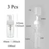 12 Pcs 30ml Refillable Empty Foam Bottle Plastic Pump Press Dispenser for Liquid Soap Lash Cleanser Shampoo Foaming Cleaning Castile Travel Cosmetics Packaging (3pcs 100ML) view 2