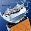 Electric Mini Portable Razor, R-12 Beard Shaver for Men,Suitcase Design Double-Ring Magnetic Cutter,Wet & Dry Waterproof Cordless Rotary Shaver for Travelling Car Home view 4