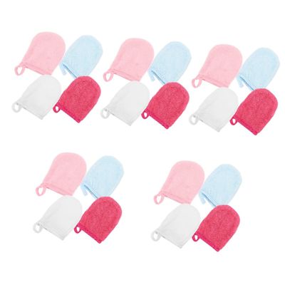 Beatifufu 20pcs Comfortable Sleep Mask Mitts Face Cleaning Gloves Reusable Makeup Remover Mitts for Women Men