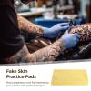 10 Pcs Tattoo Practice Skins - 3mm Thick 12"x8" Double-Sided Tattoo Fake Skin Practice Pads, Tattooing Microblading Practice Silicone Pads for Tattoo Enthusiasts Beginners Tattoo Artists view 2