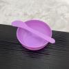 BFLCTTBD 2 Pairs Mask Mixing Bowl Esthetician Facial Spoon Spatula Skin Care Mixing Tools Cosmetic Mix Bowl DIY Facial Mask Kit Purple view 2