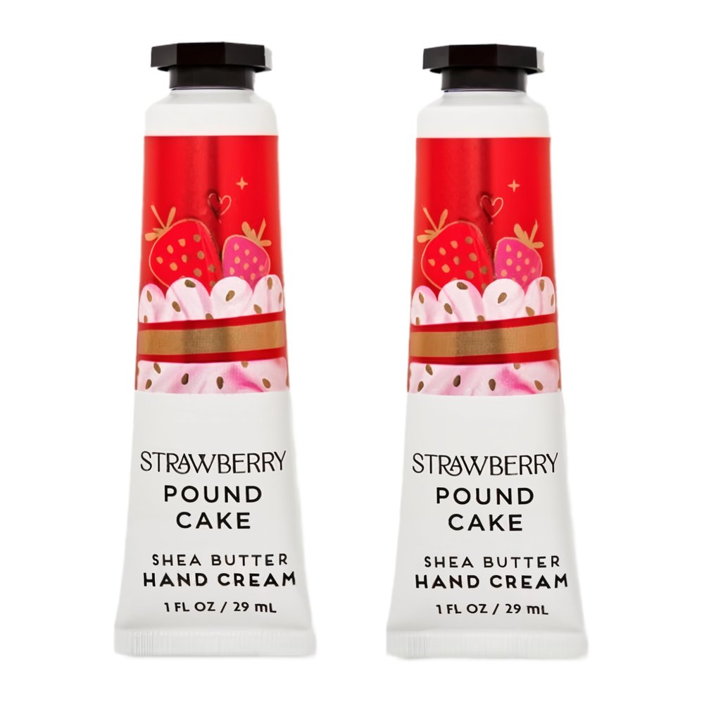 Bath and Body Strawberry Pound Cake Butter Hand Cream - Set of 2 (1 Oz Each)