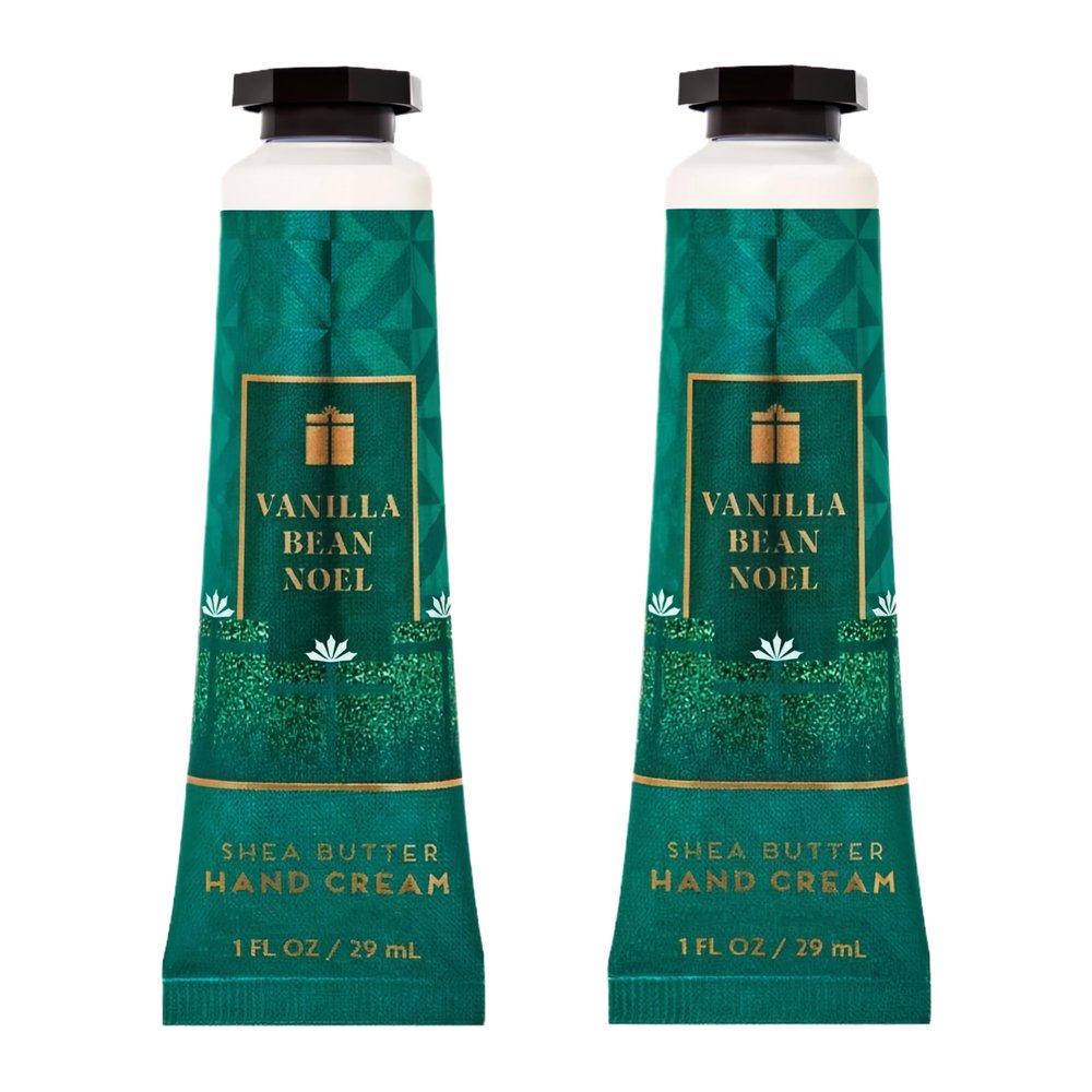 Bath and Body Vanilla Bean Noel Shea Butter Hand Cream | Set of 2 (1 Oz Each)