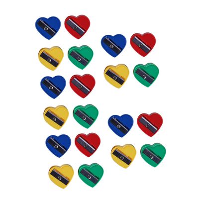 CAXUSD 60pcs Heart Shape Eyeliner Eyebrow Pencil Sharpener Compact Cosmetic Tool for School Office and Home Use