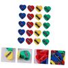 CAXUSD 60pcs Heart Shape Eyeliner Eyebrow Pencil Sharpener Compact Cosmetic Tool for School Office and Home Use view 3