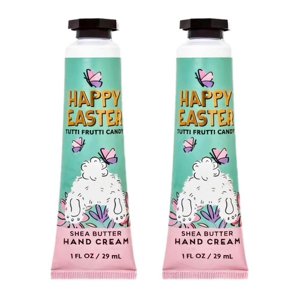 Bath and Body Happy Easter Tutti Frutti Candy Shea Butter Hand Cream - Set of 2 (1 Oz Each)