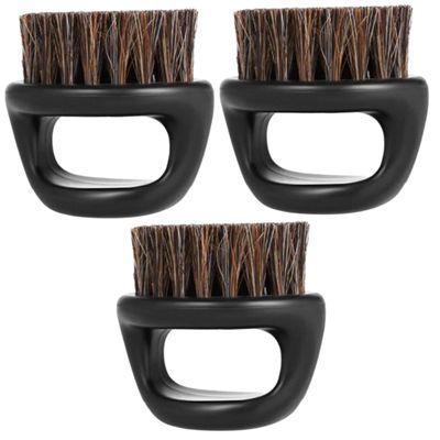 Beatifufu 3pcs Men's Beard Brush Ergonomic Design Portable Boar Bristle Shaving Brush for Hairdressing and Grooming Salon for Bearded Men