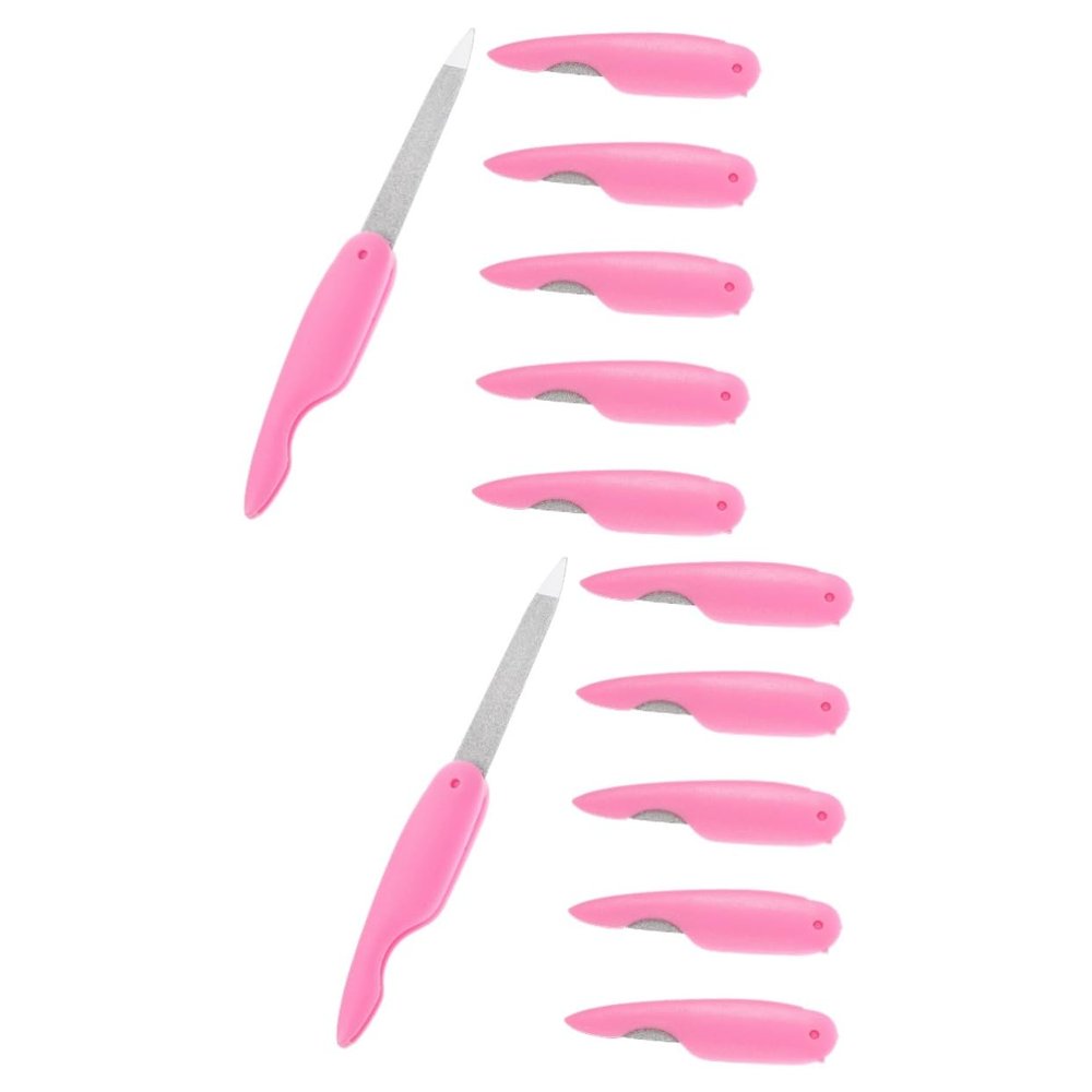 Beatifufu 12pcs Folding Nail Files Double-Sided Nail Buffers for Manicure and Pedicure Compact and Reusable
