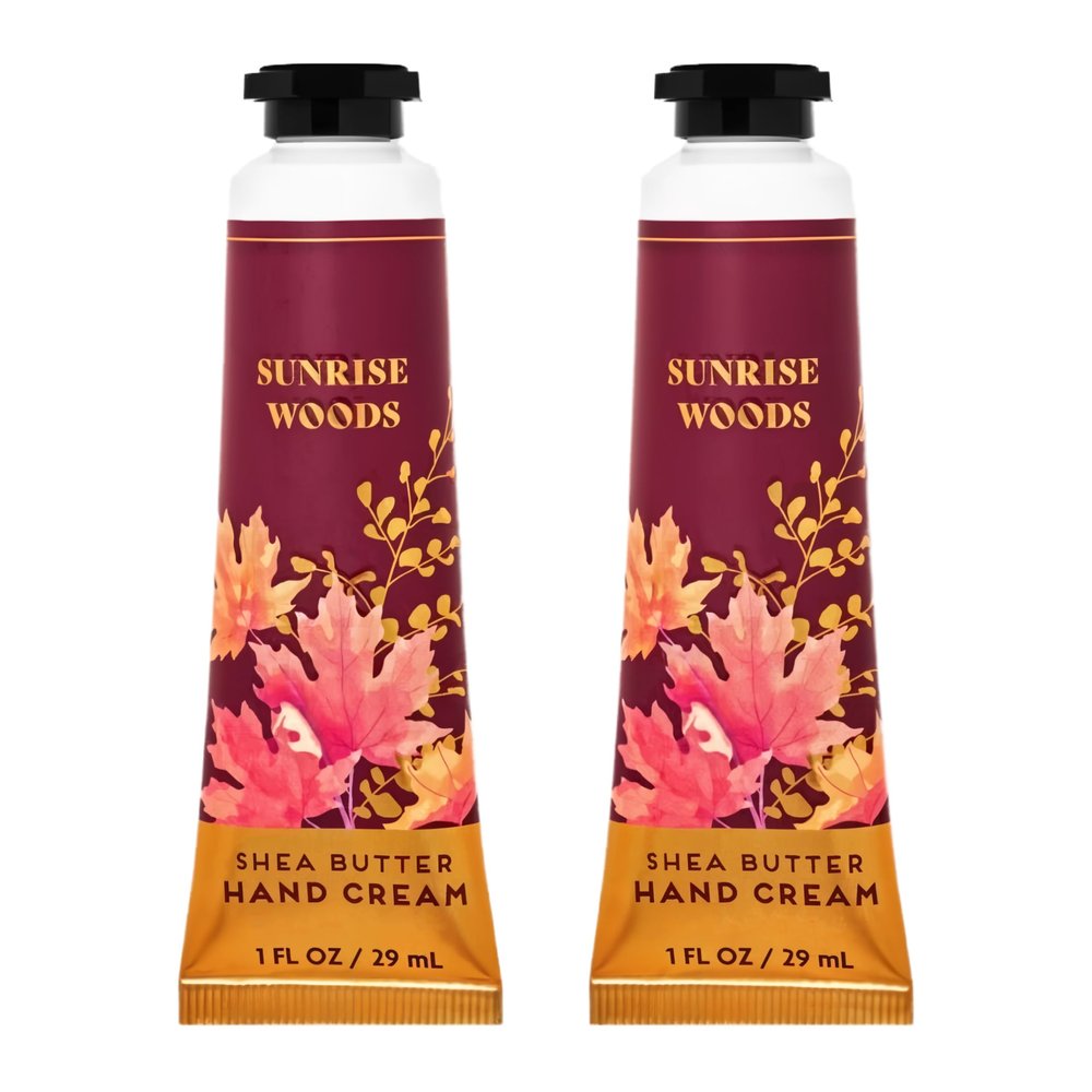 Bath and Body Sunrise Woods Shea Butter Hand Cream | Set of 2 (1 Oz Each)