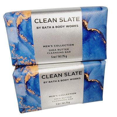 2 CLEAN SLATE bath body Mens Cleansing Soap Bars 5oz