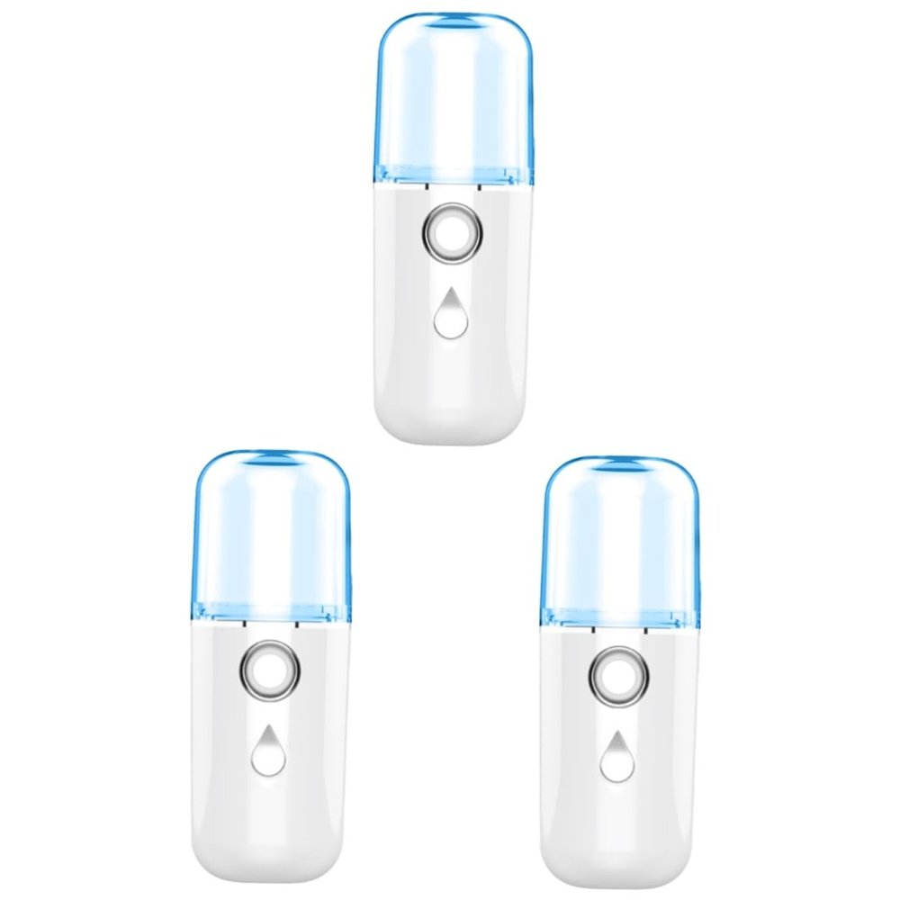 Beatifufu 3pcs Nano Spray Portable Face Humidifier Warm Mist Humidifier USB Rechargeable Beauty Instrument for Lady Random Style