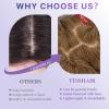 TESSHAIR Human Hair Topper for Women No Bangs, 100% Remy Toppers Hair Pieces for Women,150% Density, No Tangle & Smooth, 16 Inch #Medium Brown view 2