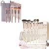 15PCS Champagne Gold Makeup Brushes & 22Pcs Makeup Brushes Set Professional with Fold Case Make up Brushes Gift Set view 1
