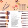 15PCS Champagne Gold Makeup Brushes & 22Pcs Makeup Brushes Set Professional with Fold Case Make up Brushes Gift Set view 4
